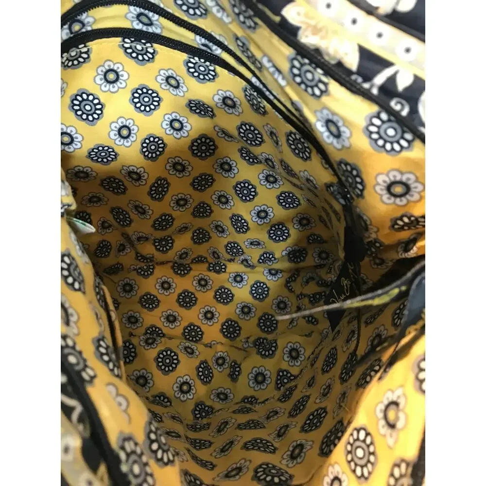 Vera Bradley Retired Yellow Bird Pattern Morgan Shoulder Bag Tote